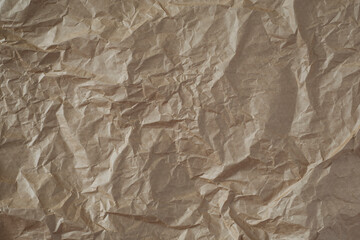 Crumpled brown paper as an abstract background.