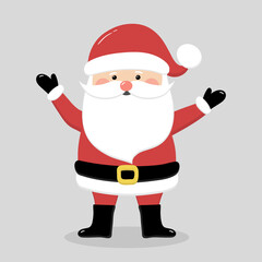 Santa Claus on background. Christmas decoration. Vector