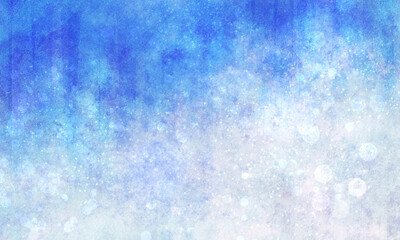 水彩風　抽象的な背景イラスト　冬のイメージ　雪　グランジ