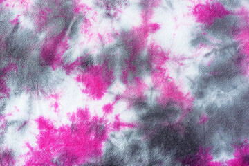 tie dye pattern hand dyed on cotton fabric abstract background.
