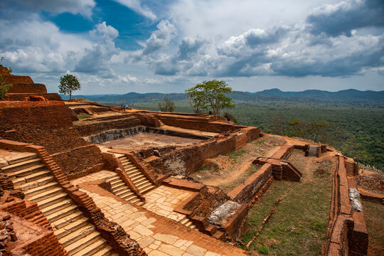 the rock fortress of Sigiriya in Sri Lanka