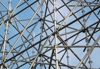 Struttura di impalcature in un cantiere edile 