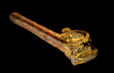 Rusty pipe wrench