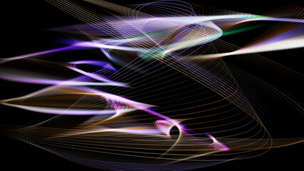 Background with dynamic movement of free lines © saaikouze39