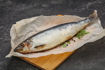 Salted Herring fish with pepper