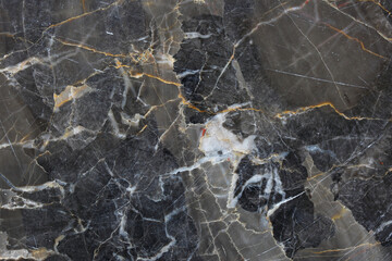 Patterned natural of Dark gray marble (Russia Gold) texture for interior or other design. Abstract background.