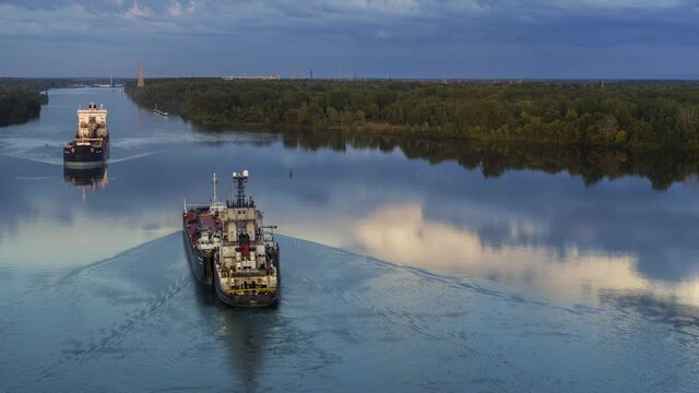 Freighters, St. Lawrence Seaway, New York