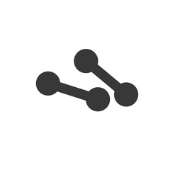 Dumbbells icon isolated on white background vector