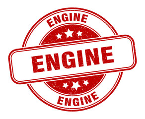 engine stamp. engine label. round grunge sign