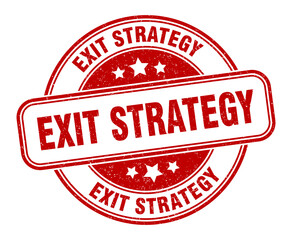 exit strategy stamp. exit strategy label. round grunge sign