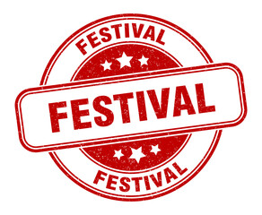 festival stamp. festival label. round grunge sign