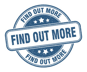 find out more stamp. find out more label. round grunge sign