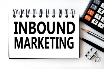 inbound marketing, TEXT on white paper on white background