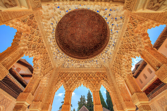 Alhambra, Ceiling In The Court Of The Lions, Granada