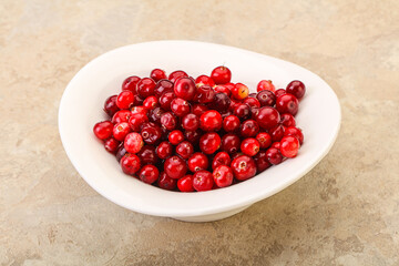 Sweet and tasty cranberry in the bowl
