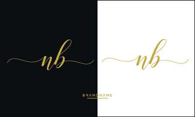 NB, BN, N, B Abstract Letters Logo Emblem Monogram