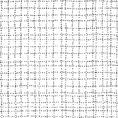 Abstract grunge grid polka dot halftone background pattern. Spotted black and white line illustration. Vector illustration for a minimalistic design. Modern elegant background.