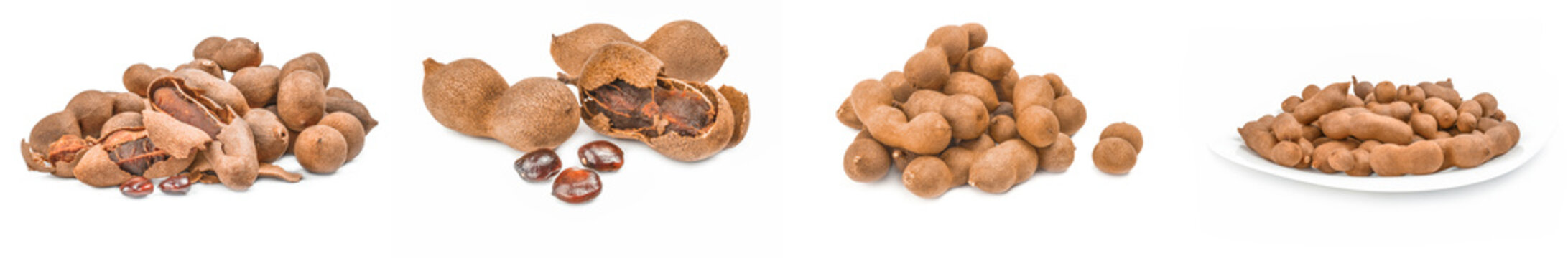 Set of Tamarind isolated on a white cutout