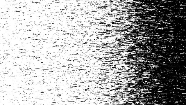 Abstract glitch background. Halftone pattern with noise effect. Broken computer code. Black vector texture.
