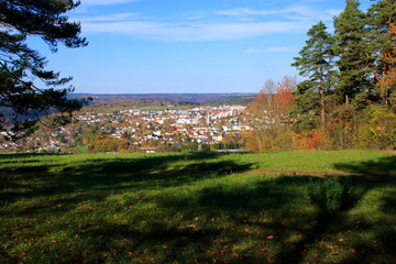 Blick auf den Ort Stammheim bei Calw in Baden-Württemberg