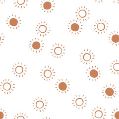Simple seamless pattern of the sun. Minimalistic modern abstract pattern. Vector illustration for a minimalistic design. Modern elegant background.Finnish drawing.
- 392084857