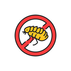 No pests color line icon. Pictogram for web page, mobile app, promo.