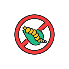 No pests color line icon. Pictogram for web page, mobile app, promo.