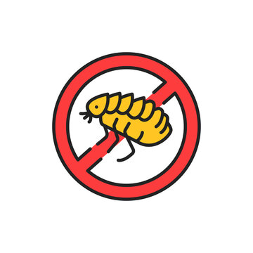 recommend clip art: No pests color line icon. Pictogram for web page, mobile app, promo.
