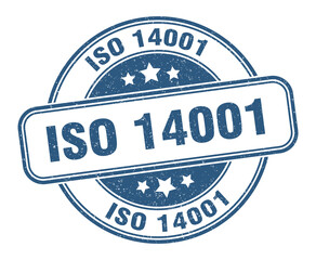 iso 14001 stamp. iso 14001 label. round grunge sign