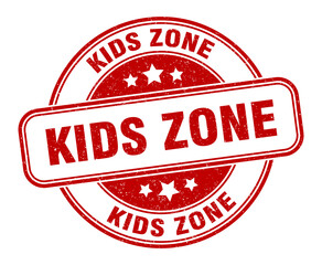 kids zone stamp. kids zone label. round grunge sign