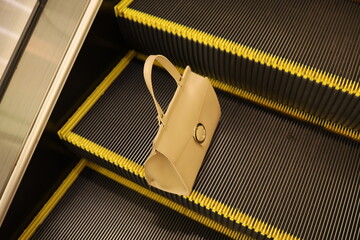 bag on escalator