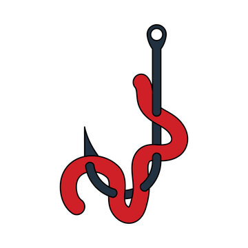 Icon Of Worm On Hook