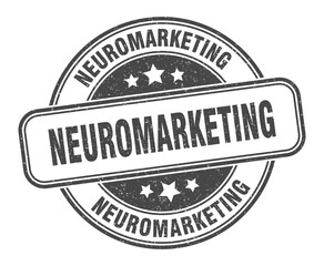 neuromarketing stamp. neuromarketing label. round grunge sign