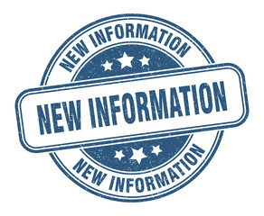 new information stamp. new information label. round grunge sign