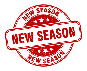 new season stamp. new season label. round grunge sign