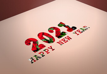 2021 new year 3d  graphic design