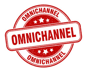 omnichannel stamp. omnichannel label. round grunge sign