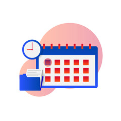 Flat design schedule illustration vector