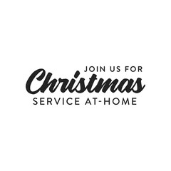 Join Us For Christmas Online Service Online, Church Invitation, Holiday Invitation, Christmas Service Vector Text Illustration Background