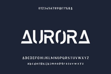 typeface design, alphabet font, blue and white style