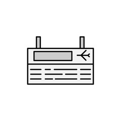 time and date, timetable, flight line colored icon. elements of airport, travel illustration icons. signs, symbols can be used for web, logo, mobile app, UI, UX