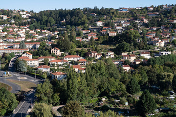 Fototapeta na wymiar Panorama of the city of Le Puy en Velay