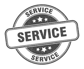 service stamp. service label. round grunge sign