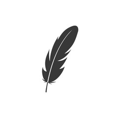 Obraz premium Feather vector icon isolated on white background