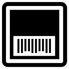 
Icon of barcode in glyph design.
