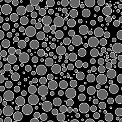 Circles, dots seamless pattern. Dot, circle shapes motif. Circular figures backdrop. Rounds background. Vector illustration. Geometric wallpaper. Digital paper, textile print, abstract ornament.