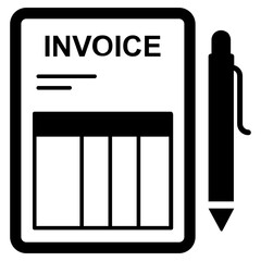 
Invoice, glyph icon vector 
