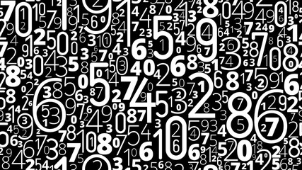 Numbers vector background