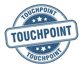 touchpoint stamp. touchpoint label. round grunge sign