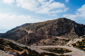 Mountain road in Majorca. Formentor road